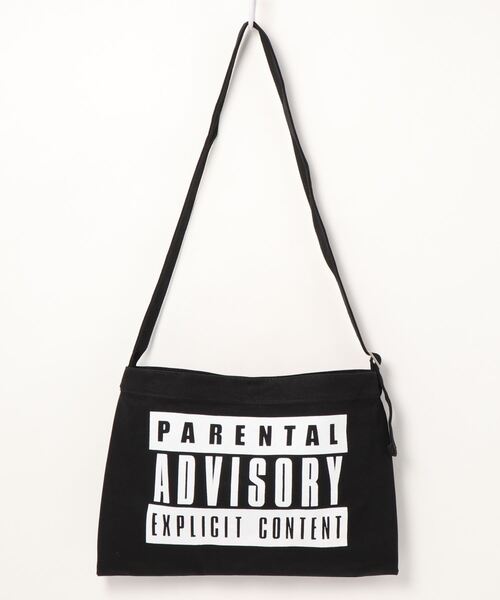 RiNc （リンク）の「【 PARENTAL ADVISORY / ペアレンタル アドヴィザリー 】 BIGロゴ ショルダー バッグ（ショルダーバッグ・メンズ・ホワイト/ブラック・FREE）」の2枚目の写真