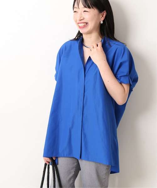 journal standard L'essage（ジャーナルスタンダードレサージュ）の「タックスリーブ シャツ◆（シャツ/ブラウス・レディース・ホワイト/ブラック/ブラウン/ブルー・FREE）」の4枚目の写真