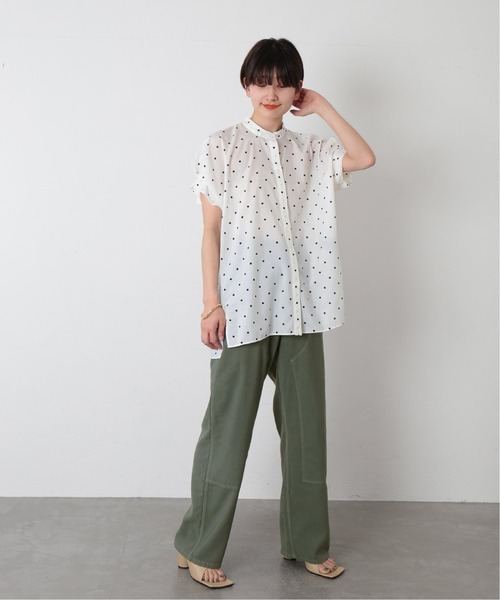 journal standard L'essage（ジャーナルスタンダードレサージュ）の「タックスリーブ シャツ◆（シャツ/ブラウス・レディース・ホワイト/ブラック/ブラウン/ブルー・FREE）」の15枚目の写真