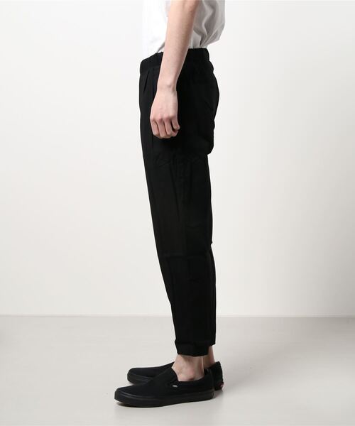 VIBGYOR(ヴィブジョー)の「VIBGYOR Select/11/-綿麻ストレッチイージーアンクルテーパードパンツ(その他パンツ・メンズ・ブラック/ベージュ/ネイビー/カーキ/キナリ・MEDIUM/LARGE/X-LARGE)」の6枚目の写真