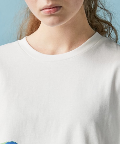 FRAPBOIS（フラボア）の「FRAPBOIS×田室綾乃×クレパス BIG Tシャツ（Tシャツ/カットソー・レディース・ホワイト/ブラック・1）」の14枚目の写真