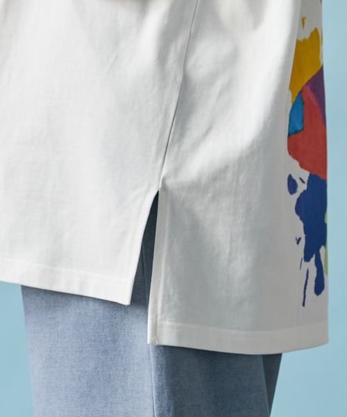 FRAPBOIS（フラボア）の「FRAPBOIS×田室綾乃×クレパス BIG Tシャツ（Tシャツ/カットソー・レディース・ホワイト/ブラック・1）」の3枚目の写真