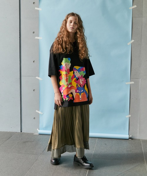 FRAPBOIS（フラボア）の「FRAPBOIS×田室綾乃×クレパス BIG Tシャツ（Tシャツ/カットソー・レディース・ホワイト/ブラック・1）」の13枚目の写真