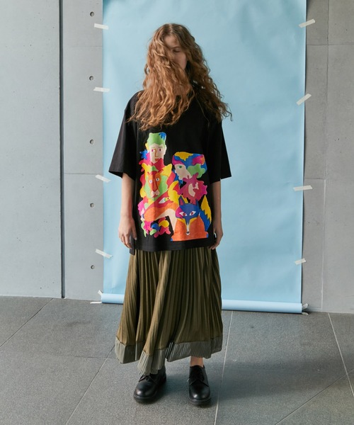 FRAPBOIS（フラボア）の「FRAPBOIS×田室綾乃×クレパス BIG Tシャツ（Tシャツ/カットソー・レディース・ホワイト/ブラック・1）」の18枚目の写真