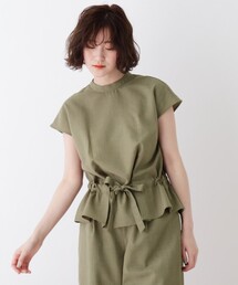 DRESKIP | リネンライクフロントリボンブラウス(シャツ/ブラウス)
