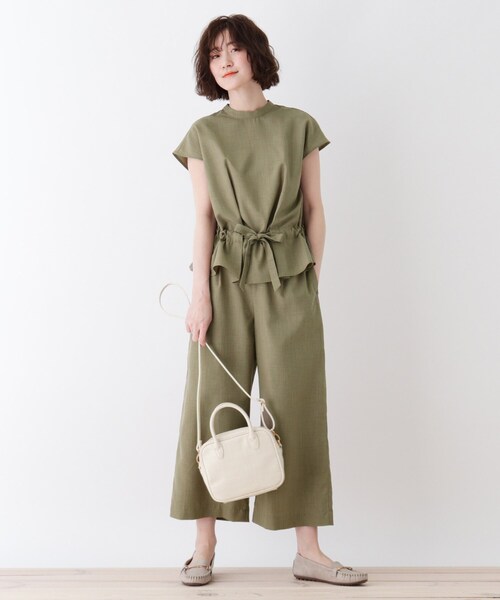 DRESKIP（ドレスキップ）の「◆リネンライクフロントリボンブラウス（シャツ/ブラウス・レディース・ネイビー/ナチュラル/レンガ/カーキ・03/02/04）」の17枚目の写真