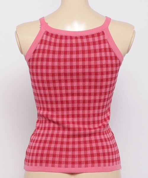 WC（ダブル シー）の「ギンガムニットキャミソール（キャミソール・レディース・ブラック/ピンク・FREE）」の4枚目の写真