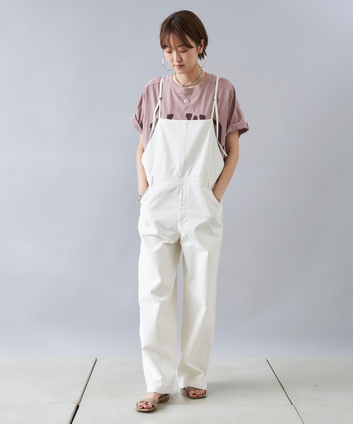 DouDou（ドゥドゥ）の「細紐サロペット（サロペット/オーバーオール・レディース・オフホワイト/ブラック・FREE）」の6枚目の写真