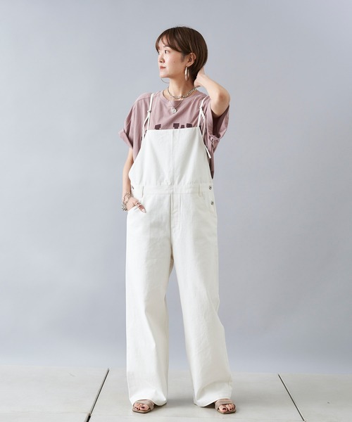 DouDou（ドゥドゥ）の「細紐サロペット（サロペット/オーバーオール・レディース・オフホワイト/ブラック・FREE）」の16枚目の写真