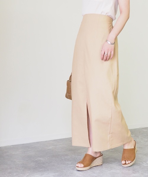 Riberry（リベリー）の「前スリットタイトスカート（スカート・レディース・ベージュ/ブラウン/カーキ/キナリ・MEDIUM）」の15枚目の写真