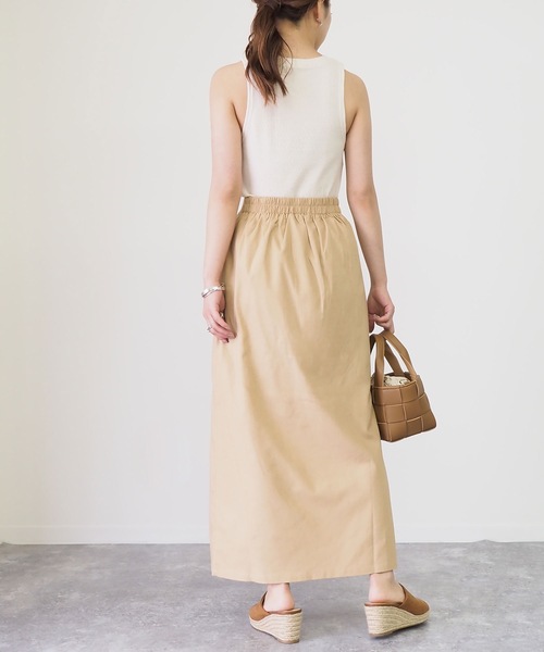 Riberry（リベリー）の「前スリットタイトスカート（スカート・レディース・ベージュ/ブラウン/カーキ/キナリ・MEDIUM）」の18枚目の写真