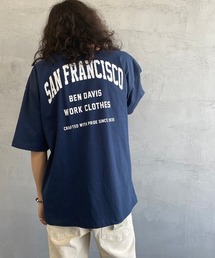 [BEN DAVIS/ベンデイビス] カレッジロゴプリント ビッグシルエットTシャツ