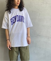 [BEN DAVIS/ベンデイビス] カレッジロゴプリント ビッグシルエットTシャツ