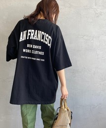 [BEN DAVIS/ベンデイビス] カレッジロゴプリント ビッグシルエットTシャツ