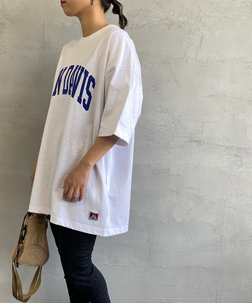 BEN DAVIS（ベンデイビス）の「[BEN DAVIS/ベンデイビス] カレッジロゴプリント ビッグシルエットTシャツ（Tシャツ/カットソー・レディース・ライトグレー/ネイビー/ブラック/ホワイト・M/L）」の13枚目の写真