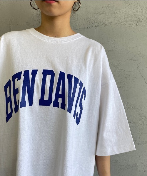 BEN DAVIS（ベンデイビス）の「[BEN DAVIS/ベンデイビス] カレッジロゴプリント ビッグシルエットTシャツ（Tシャツ/カットソー・レディース・ライトグレー/ネイビー/ブラック/ホワイト・M/L）」の9枚目の写真