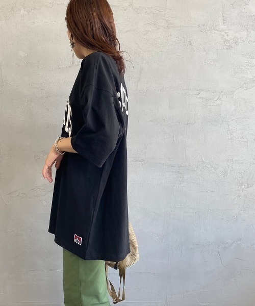 BEN DAVIS（ベンデイビス）の「[BEN DAVIS/ベンデイビス] カレッジロゴプリント ビッグシルエットTシャツ（Tシャツ/カットソー・レディース・ライトグレー/ネイビー/ブラック/ホワイト・M/L）」の19枚目の写真
