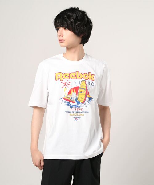 Reebok(リーボック)の「クラシックス Tシャツ / Classics T-Shirt(Tシャツ/カットソー・メンズ・ホワイト/イエロー・SMALL/MEDIUM/LARGE/X-LARGE/XX-LARGE/X-SMALL/XXX-LARGE)」の8枚目の写真