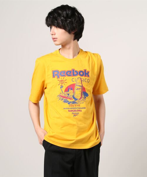 Reebok(リーボック)の「クラシックス Tシャツ / Classics T-Shirt(Tシャツ/カットソー・メンズ・ホワイト/イエロー・SMALL/MEDIUM/LARGE/X-LARGE/XX-LARGE/X-SMALL/XXX-LARGE)」の9枚目の写真