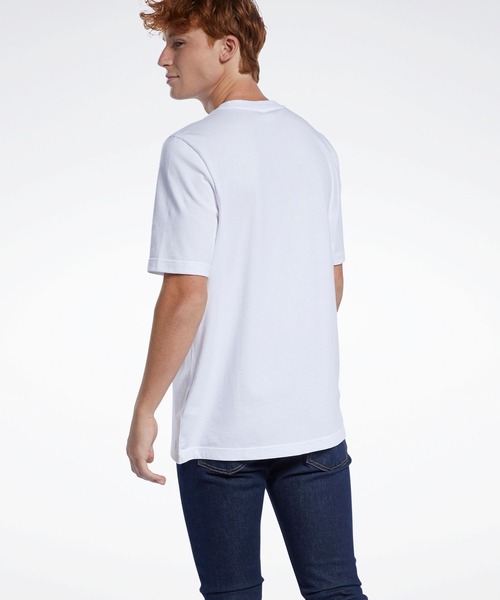 Reebok(リーボック)の「クラシックス Tシャツ / Classics T-Shirt(Tシャツ/カットソー・メンズ・ホワイト/イエロー・SMALL/MEDIUM/LARGE/X-LARGE/XX-LARGE/X-SMALL/XXX-LARGE)」の4枚目の写真