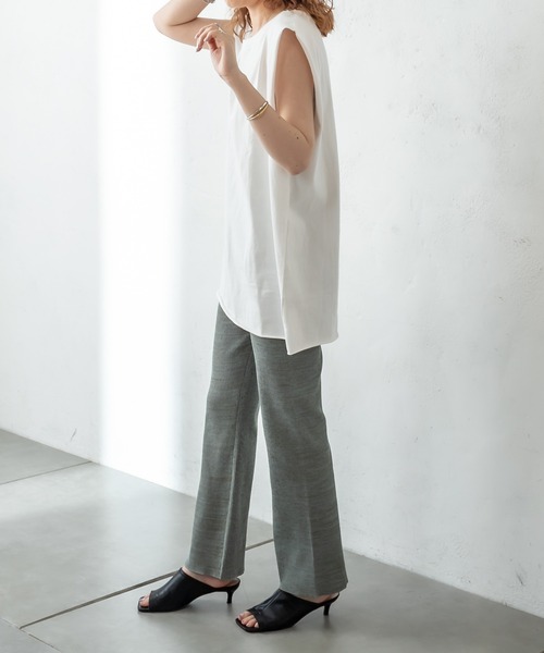 mystic（ミスティック）の「BIGノースリTシャツ（Tシャツ/カットソー・レディース・オフホワイト/グリーン/ブラック・FREE）」の15枚目の写真