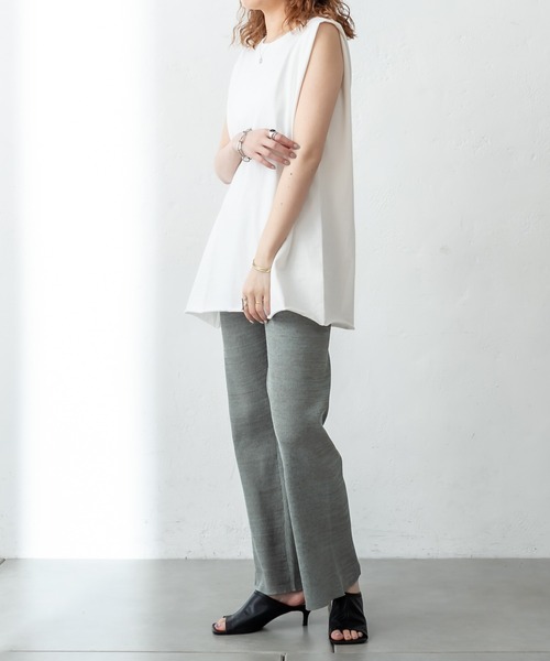 mystic（ミスティック）の「BIGノースリTシャツ（Tシャツ/カットソー・レディース・オフホワイト/グリーン/ブラック・FREE）」の7枚目の写真