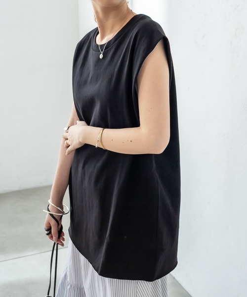 mystic（ミスティック）の「BIGノースリTシャツ（Tシャツ/カットソー・レディース・オフホワイト/グリーン/ブラック・FREE）」の21枚目の写真