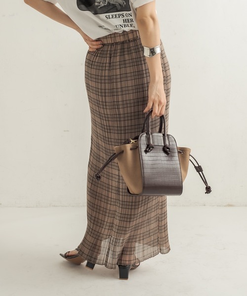 CAPRICIEUX LE'MAGE(カプリシューレマージュ)の「スエードコンビミニトートバッグ(ハンドバッグ・レディース・ブラック/ブラウン/グレイッシュベージュ・ONESIZE)」の15枚目の写真