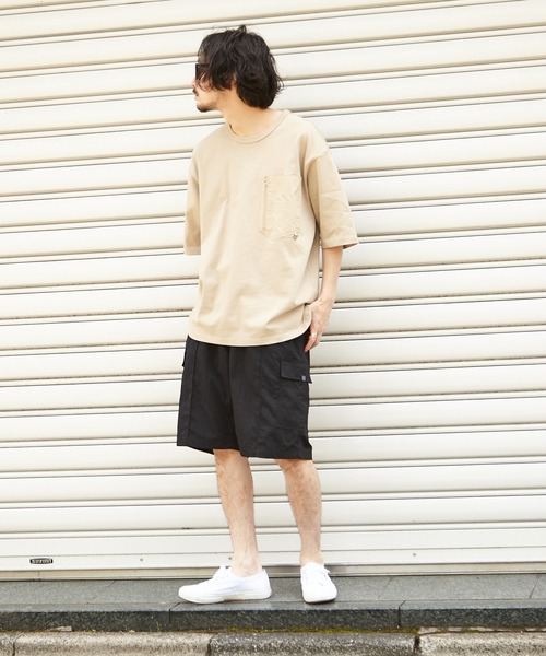 CIAOPANIC TYPY（チャオパニックティピー）の「Roueナイロンカーゴショートパンツ（カーゴパンツ・メンズ・ブラック/カーキ・MEDIUM/LARGE）」の9枚目の写真