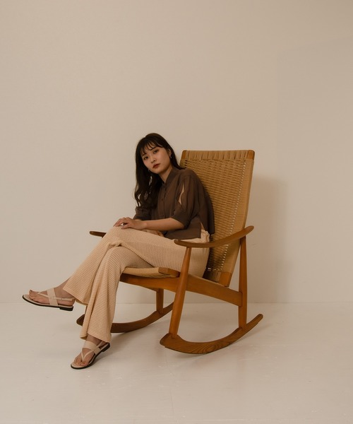 I_am（アイアム）の「no collar sheer-shirt（シャツ/ブラウス・レディース・ベージュ/ブラウン/グリーン・FREE）」の11枚目の写真