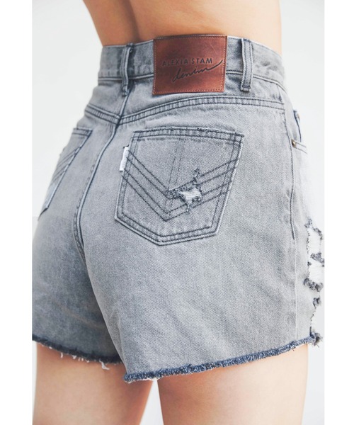 ALEXIA STAM（アリシアスタン）の「Damaged Denim Shorts/ダメージデニムショーツ（デニムパンツ・レディース・ホワイト/ブルー/ブラック系その他・S/M/XS）」の12枚目の写真