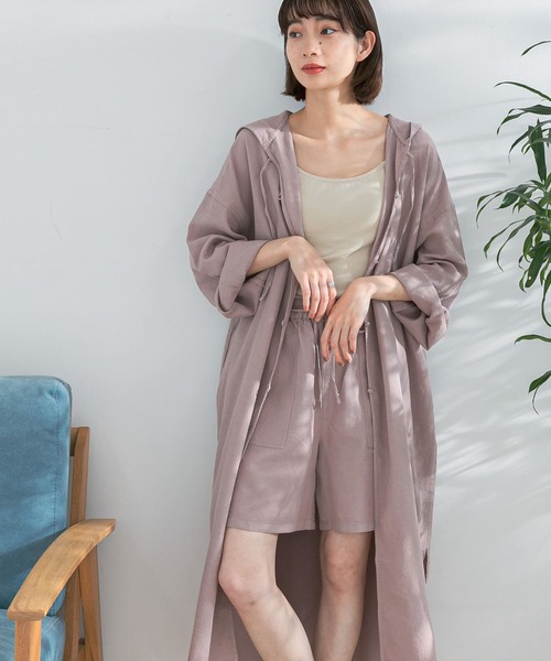 KBF(ケイビーエフ)の「illi ガウンワンピースセットアップ(ワンピース・レディース・ナチュラル/ピンク系その他・ONE)」の3枚目の写真