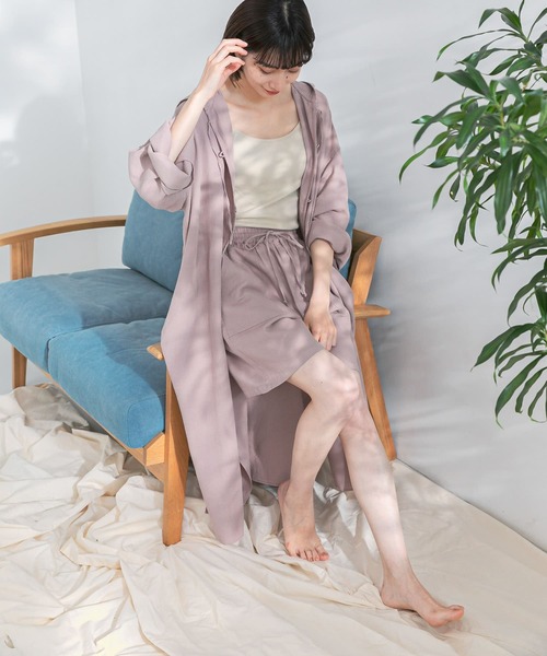 KBF(ケイビーエフ)の「illi ガウンワンピースセットアップ(ワンピース・レディース・ナチュラル/ピンク系その他・ONE)」の4枚目の写真