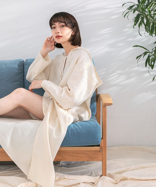 KBF(ケイビーエフ)の「illi ガウンワンピースセットアップ(ワンピース・レディース・ナチュラル/ピンク系その他・ONE)」の7枚目の写真