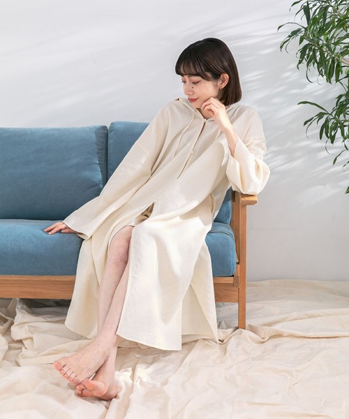 KBF(ケイビーエフ)の「illi ガウンワンピースセットアップ(ワンピース・レディース・ナチュラル/ピンク系その他・ONE)」の8枚目の写真