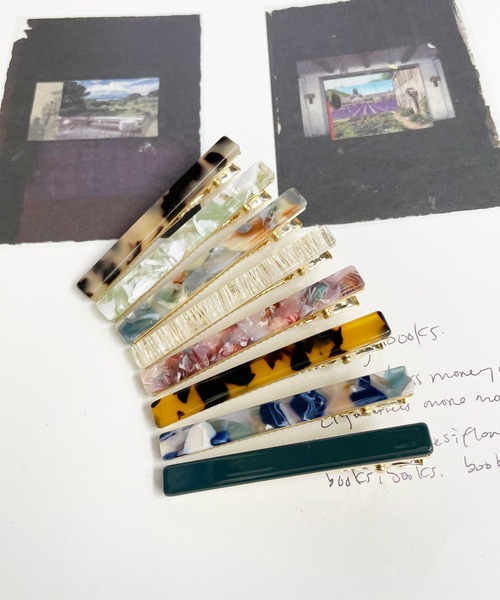 Ein（アイン）の「Ein/シェルパターンヘアピン ヘアクリップ（ヘアピン・レディース・ライトブルー/ベージュ/ブラウン/ブルー/ライトグリーン/グリーン/ゴールド/ピンク・FREE）」の3枚目の写真