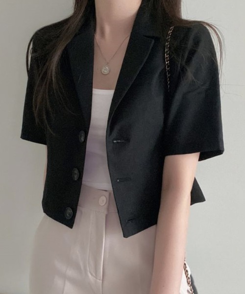 ABITOKYO(アビトーキョー)の「麻ライクショート丈ジャケット(テーラードジャケット・レディース・ブラック/モカ/ベージュ・FREE)」の17枚目の写真