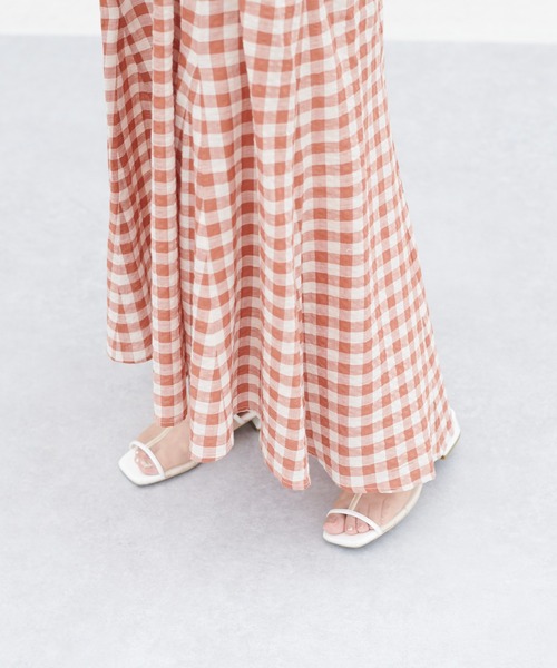 DISCOAT(ディスコート)の「ギンガムペプラムマーメードキャミワンピース(ワンピース・レディース・ブラック/ブラウン/グリーン・FREE)」の16枚目の写真