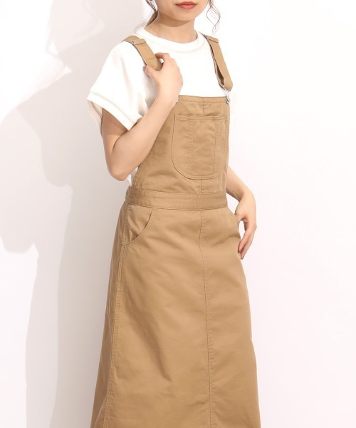 SELECT LEVERY(セレクトリベリー)の「(Emma)サロペットロングスカート(デニムスカート・レディース・ネイビー/ブルー/ベージュ/アイボリー/ブラック/グリーン・MEDIUM/LARGE)」の4枚目の写真