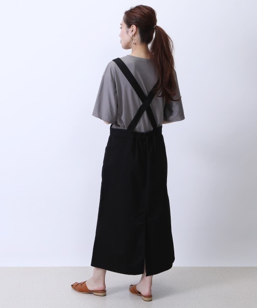 SELECT LEVERY(セレクトリベリー)の「(Emma)サロペットロングスカート(デニムスカート・レディース・ネイビー/ブルー/ベージュ/アイボリー/ブラック/グリーン・MEDIUM/LARGE)」の21枚目の写真