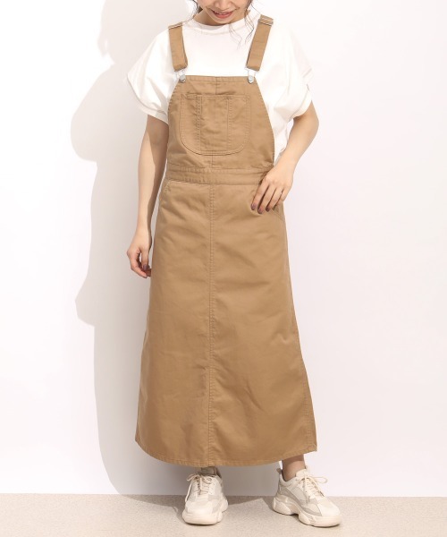 SELECT LEVERY(セレクトリベリー)の「(Emma)サロペットロングスカート(デニムスカート・レディース・ネイビー/ブルー/ベージュ/アイボリー/ブラック/グリーン・MEDIUM/LARGE)」の14枚目の写真