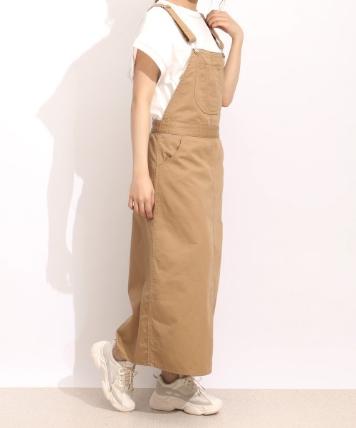 SELECT LEVERY(セレクトリベリー)の「(Emma)サロペットロングスカート(デニムスカート・レディース・ネイビー/ブルー/ベージュ/アイボリー/ブラック/グリーン・MEDIUM/LARGE)」の18枚目の写真