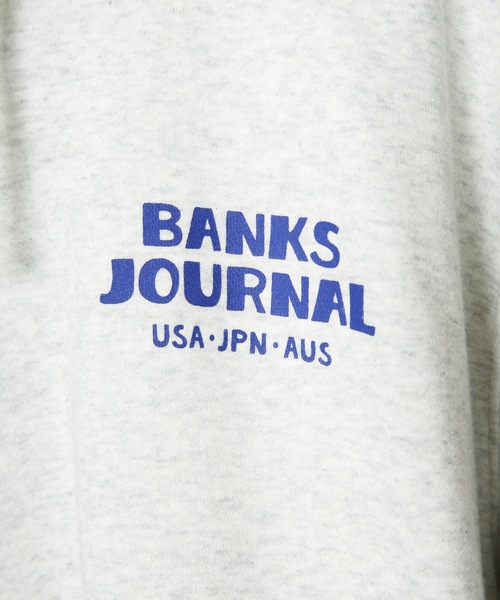 BANKS（バンクス）の「HOODIE/BANKS(バンクス)バックプリントプルオーバーパーカー（パーカー・メンズ・オフホワイト/サンドベージュ/ダークブラック・SMALL/MEDIUM/LARGE/X-LARGE）」の9枚目の写真