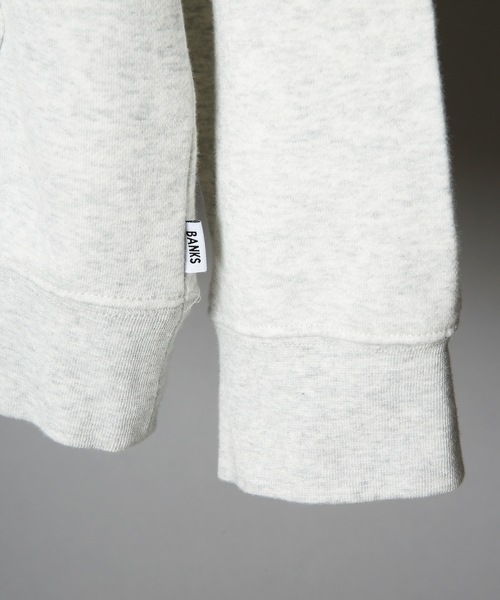 BANKS（バンクス）の「HOODIE/BANKS(バンクス)バックプリントプルオーバーパーカー（パーカー・メンズ・オフホワイト/サンドベージュ/ダークブラック・SMALL/MEDIUM/LARGE/X-LARGE）」の12枚目の写真