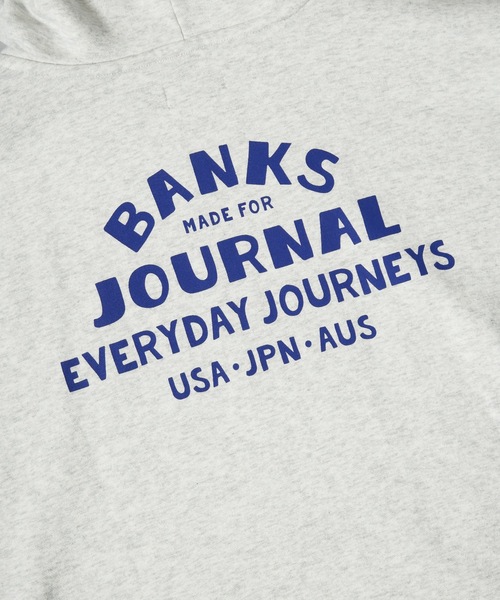 BANKS（バンクス）の「HOODIE/BANKS(バンクス)バックプリントプルオーバーパーカー（パーカー・メンズ・オフホワイト/サンドベージュ/ダークブラック・SMALL/MEDIUM/LARGE/X-LARGE）」の13枚目の写真