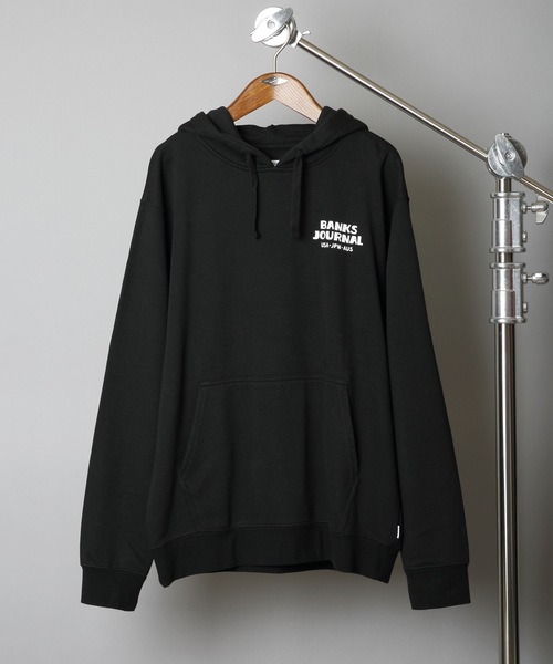 BANKS（バンクス）の「HOODIE/BANKS(バンクス)バックプリントプルオーバーパーカー（パーカー・メンズ・オフホワイト/サンドベージュ/ダークブラック・SMALL/MEDIUM/LARGE/X-LARGE）」の14枚目の写真