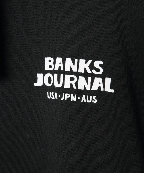 BANKS（バンクス）の「HOODIE/BANKS(バンクス)バックプリントプルオーバーパーカー（パーカー・メンズ・オフホワイト/サンドベージュ/ダークブラック・SMALL/MEDIUM/LARGE/X-LARGE）」の15枚目の写真