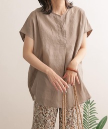 URBAN RESEARCH DOORS | リネンフレンチノーカラープルオーバー(Tシャツ/カットソー)