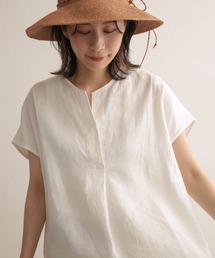 URBAN RESEARCH DOORS | リネンフレンチノーカラープルオーバー(Tシャツ/カットソー)