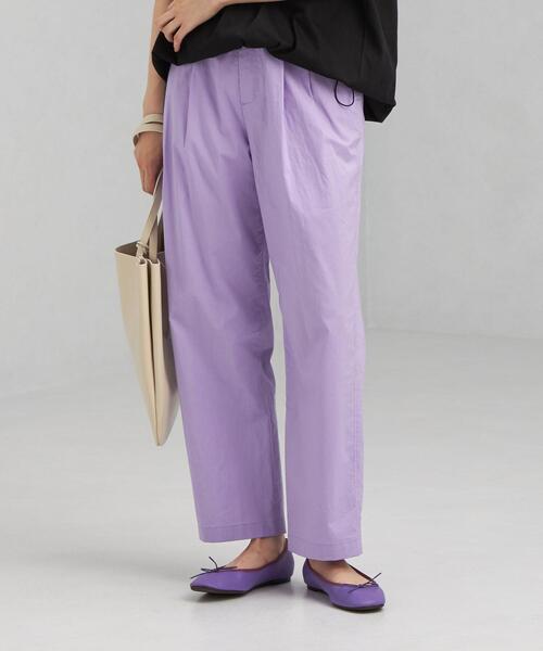 green label relaxing（グリーンレーベルリラクシング）の「タイプライター 2タック テーパード パンツ（その他パンツ・レディース・イエロー/ネイビー/パープル・36/38）」の8枚目の写真